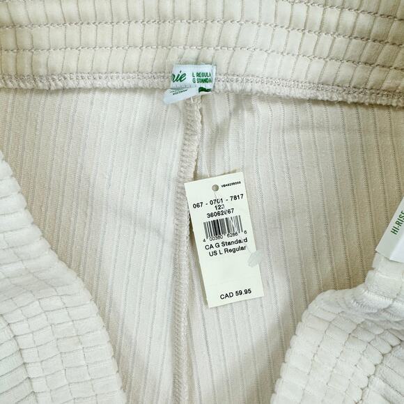 Aerie Womens Groove On Velour Velvet High Waist Flare Pant Large Ivory - Picture 3 of 14